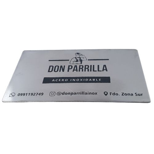 Corte y grabado en Acero Inox